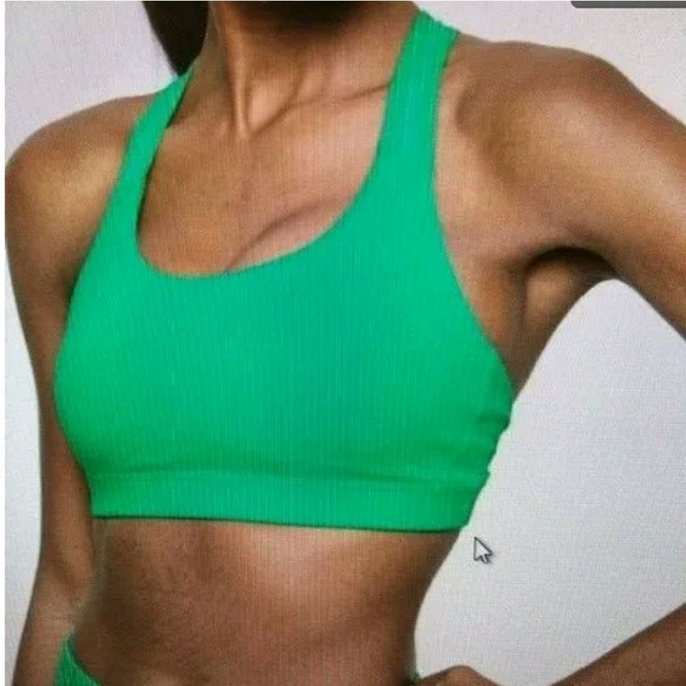 Athleta Contender Bra in High Teal Size Small